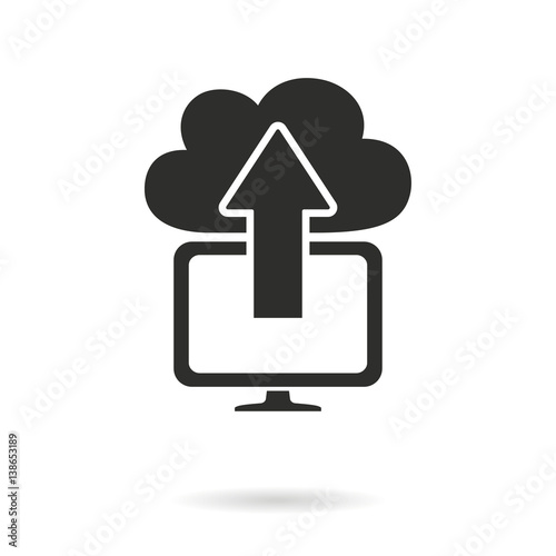 Cloud computing - vector icon.