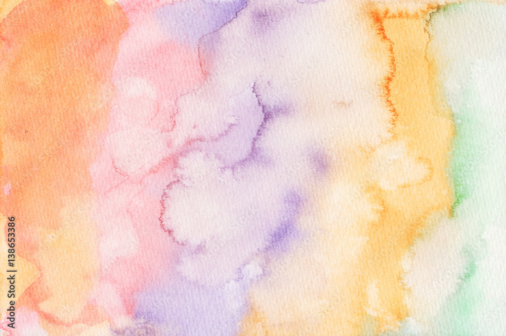 Obraz premium Abstract colorful hand draw watercolor background.