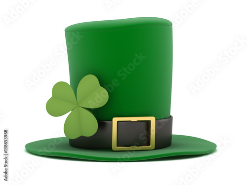 3d render of a leprechaun hat