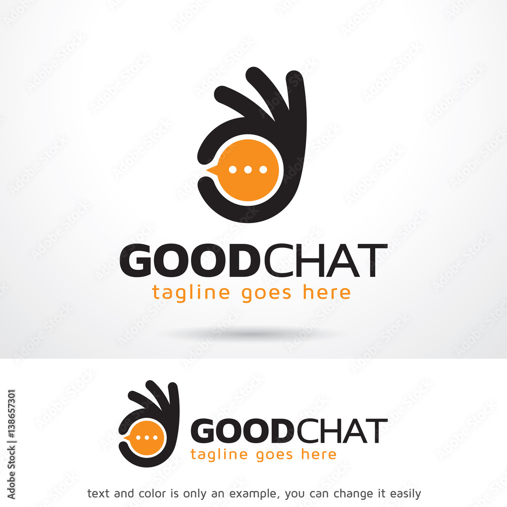 Good Chat Logo Template Design Vector