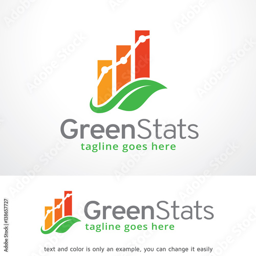 Green Stats Logo Template Design Vector