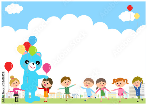 街並みとこども達