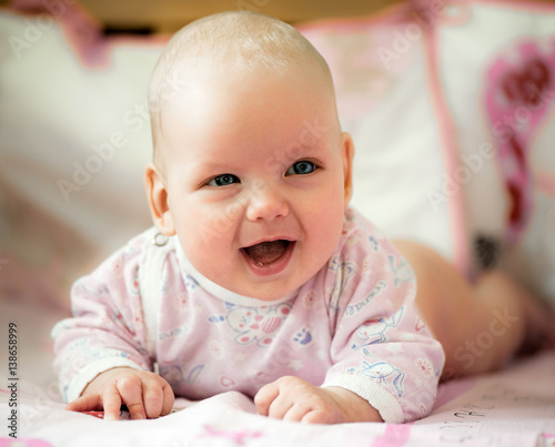 cute dreamly little baby girl portrait