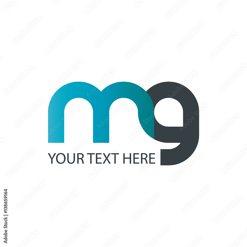 Obraz premium Initial Letter MG Rounded Lowercase Logo
