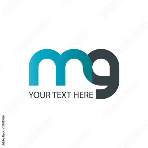 Initial Letter MG Rounded Lowercase Logo