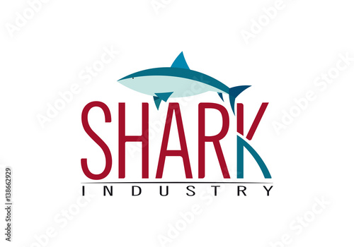 logo squalo stilizzato con testo