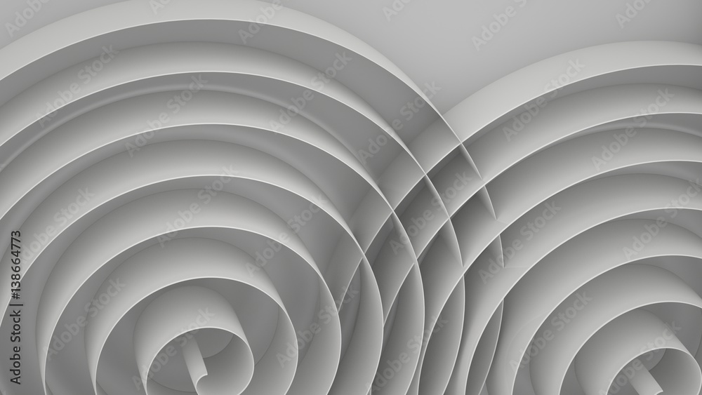 Abstract background with spirals, 3 d render