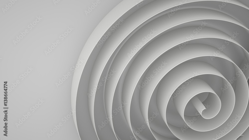 Obraz premium Abstract background with spirals, 3 d render