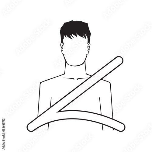 Seat belt vector flat icon