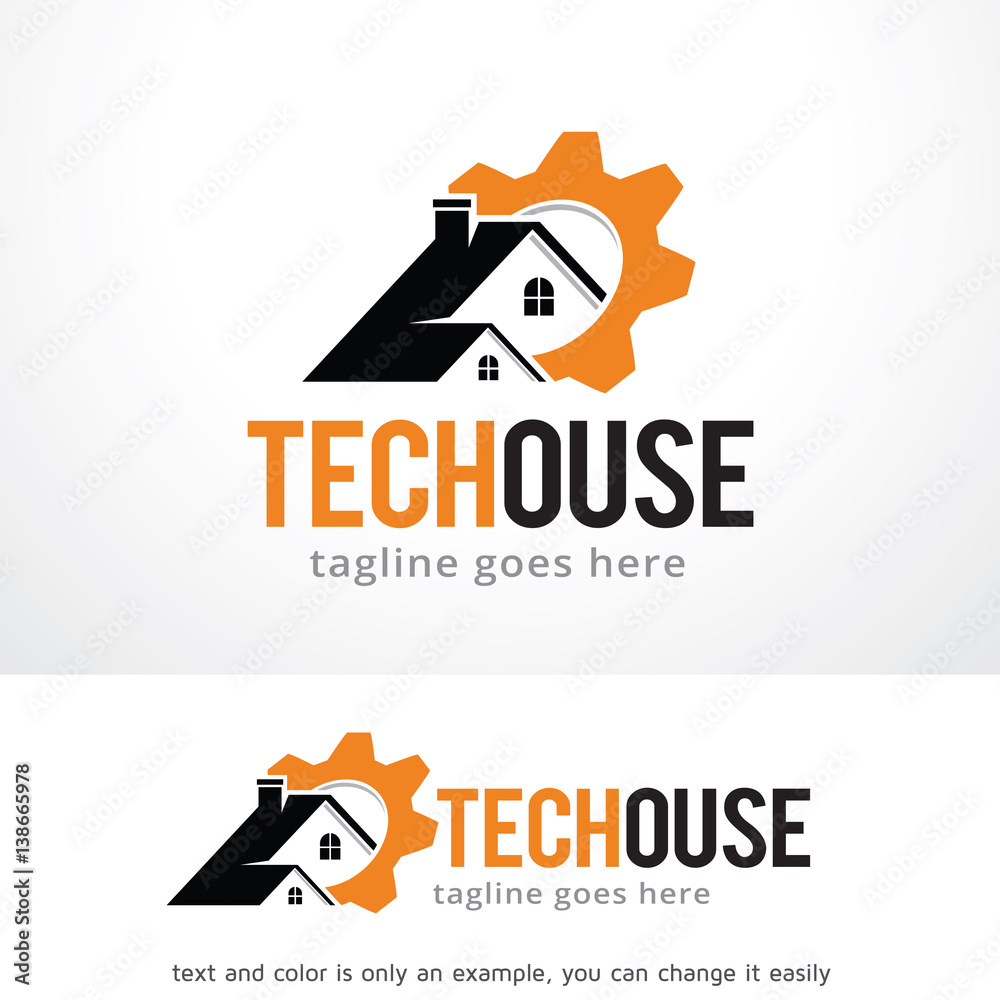 Tech House Logo Template Design Vector