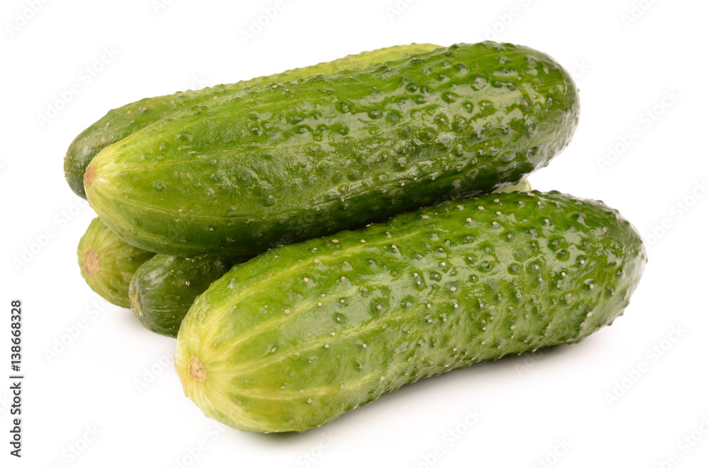 Cucumbers on a white background Cucumbers on a white background