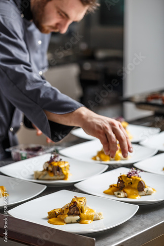 Chef prepares delicious meals