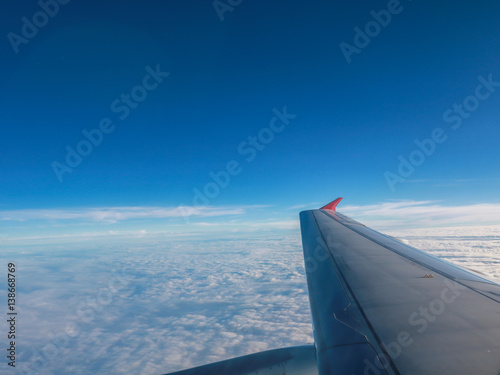 White clouds on the blue sky