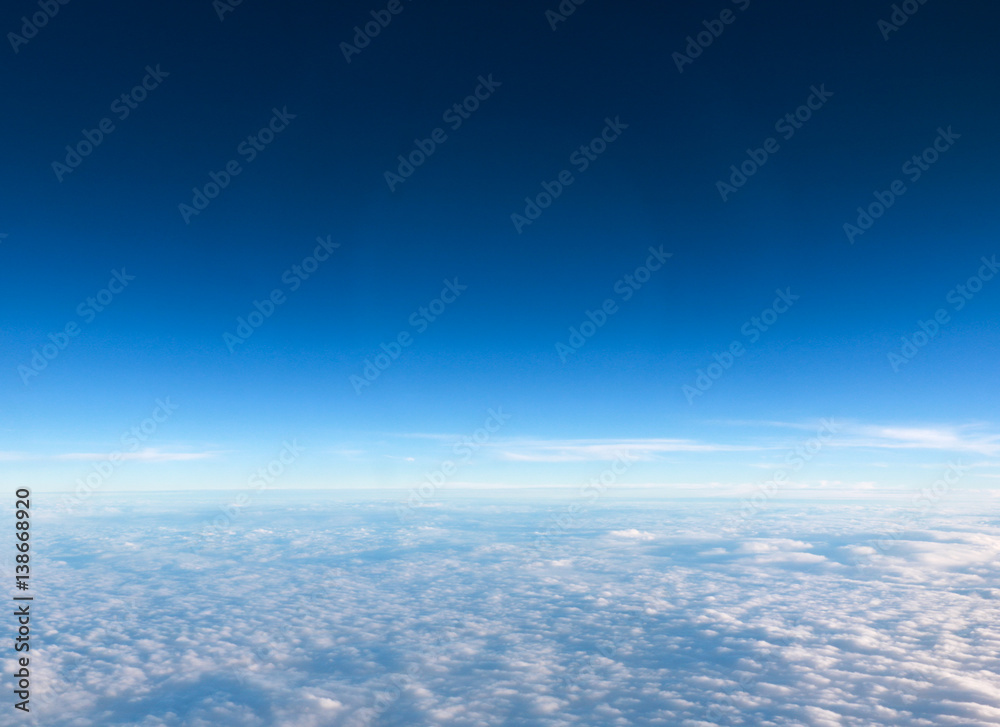 White clouds on the blue sky