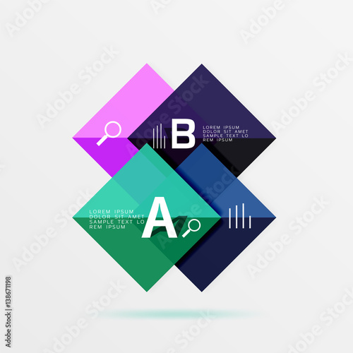 Free Download Modern flying square infographic - GFXLoad