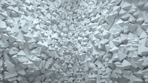 Schilderij op canvas Abstract triangular background, 3 d render