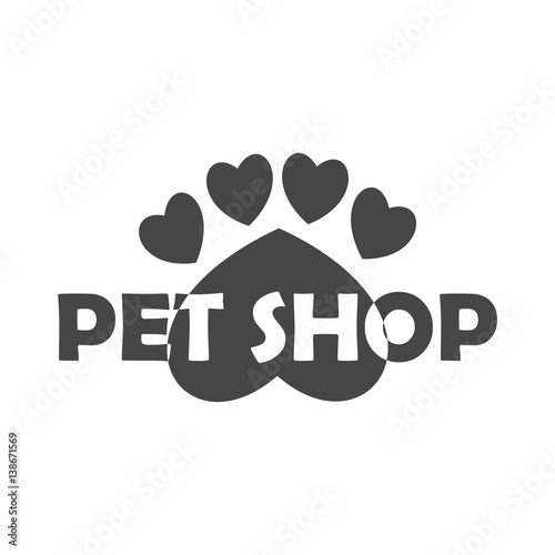 Vector logo design template for pet shops - Illustration