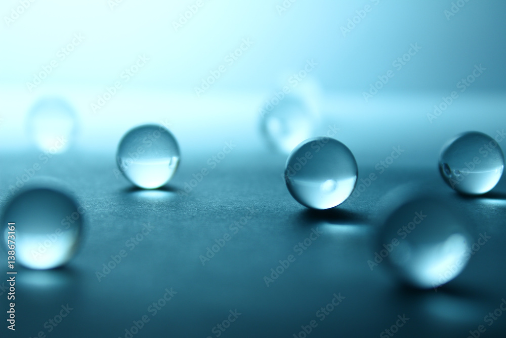 Transparent balls. Abstraction. Transparent balls. Abstraction.