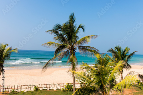 Tropical beach on indian ocean in Sri Lanka