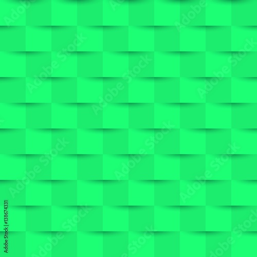 Seamless striped vector pattern from horizontal rising and falling ribbons. Green texture for your web site background