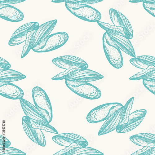 Vector vintage mussel pattern