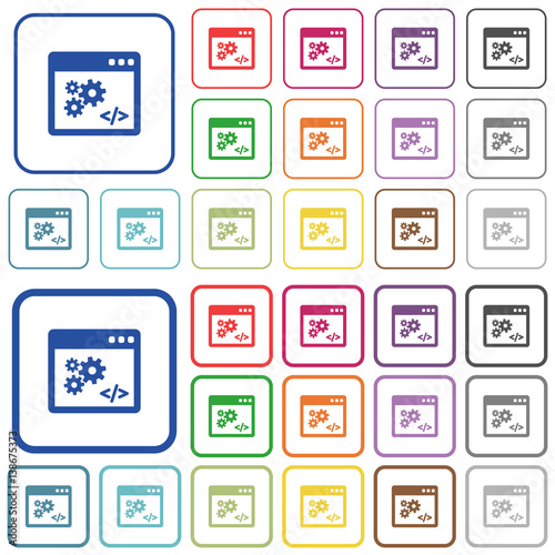 API key outlined flat color icons photo
