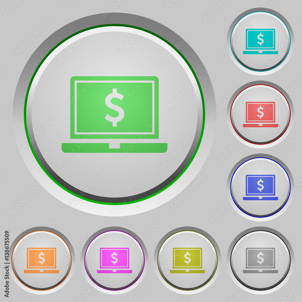 Laptop with Dollar sign push buttons Laptop with Dollar sign push buttons