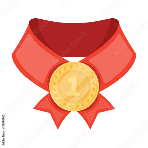 The gold award.Medal of medalist.Awards and trophies single icon in cartoon style vector symbol stock illustration.