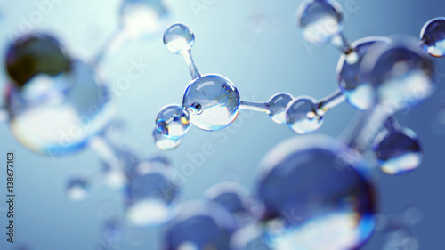 Science background with molecules and atoms