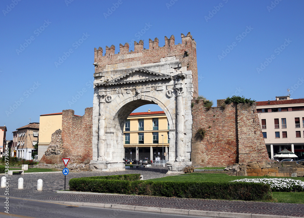 Fototapeta premium famous Arco di Augusto Rimini Italy