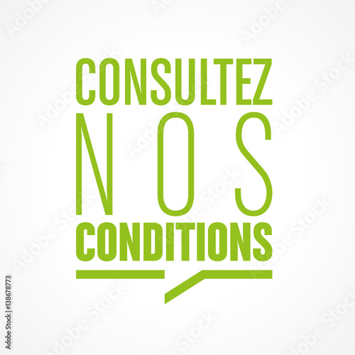 consultez nos conditions