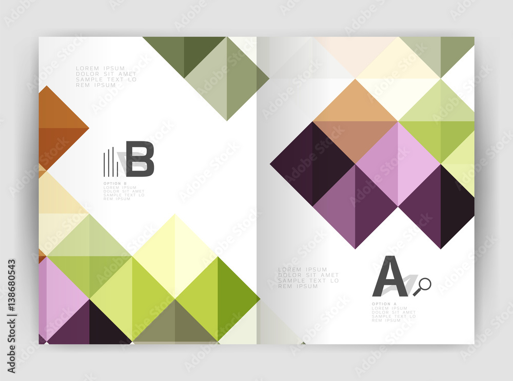 Vector square leaflet, business a4 print template Vector square leaflet, business a4 print template