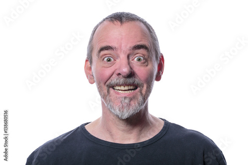 portrait of a smiling man, isolated on white