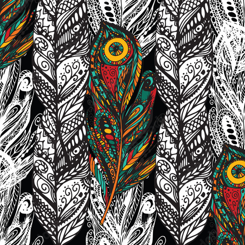 Feathers pattern