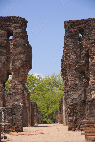 Royal Palace, Polonnaruwa or Pulattipura ancient city of the Kingdom of Polonnaruwa in Sri Lanka photo