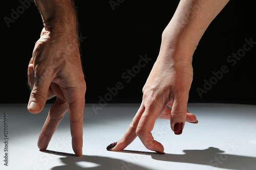 Female and male hand