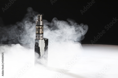 Electronic cigarette on black backgroun