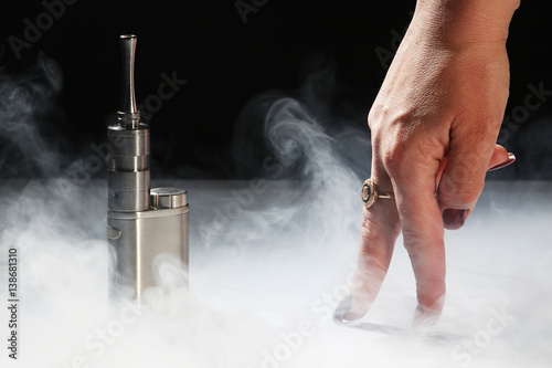 Electronic cigarette on black backgroun