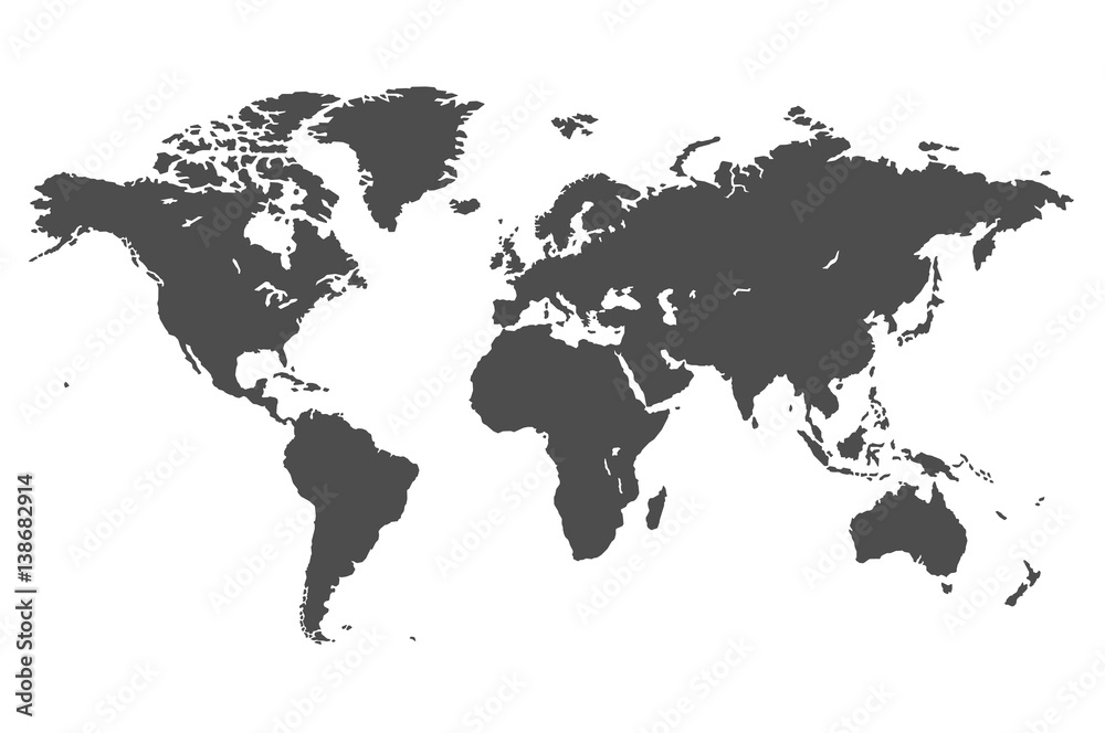 Obraz premium simple vector map of the world