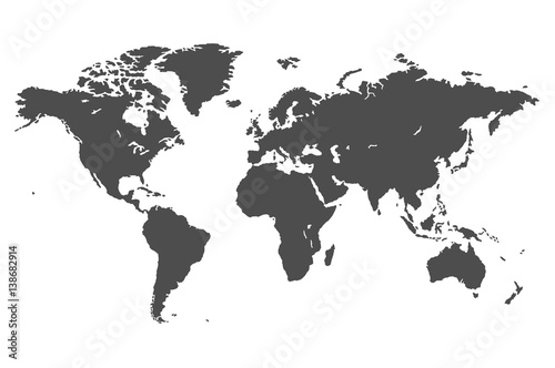 simple vector map of the world