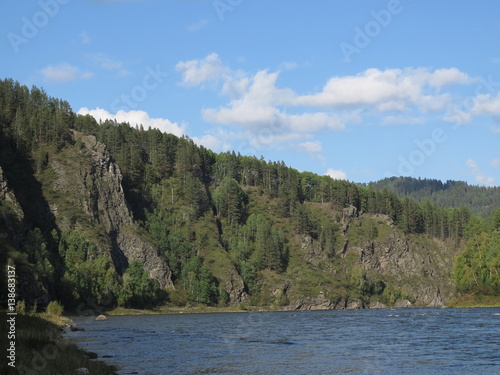 Irkut river, Sayan mountains, Siberia, Russia, Siberian landscapes