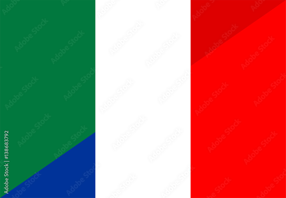 italy france flag
