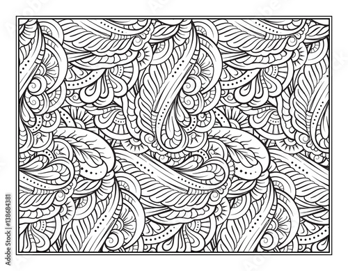 Fantasy decorative ornamental pattern page