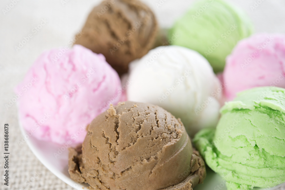Close up group of ice cream. Close up group of ice cream.
