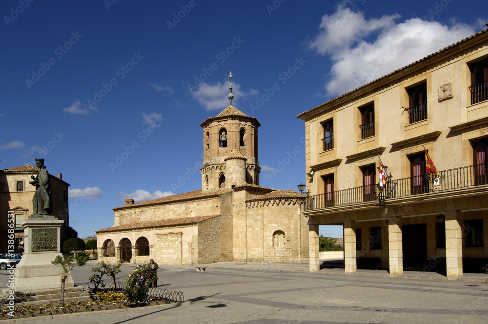 Main square of Almazan, Soria province, Castilla-Leon, Spain