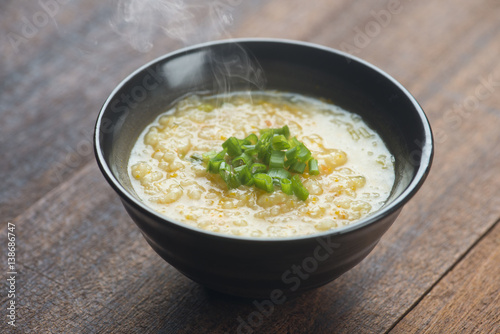 Congee bowl ready to serve