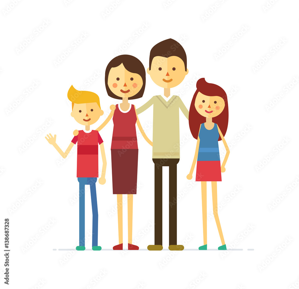 family portrait at the simple style family portrait at the simple style