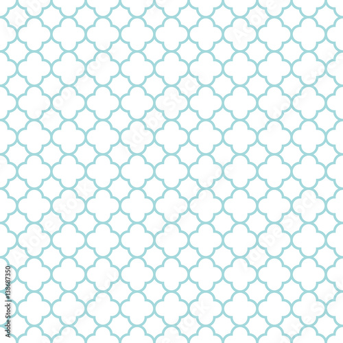 Seamless Pattern Oriental Turquoise