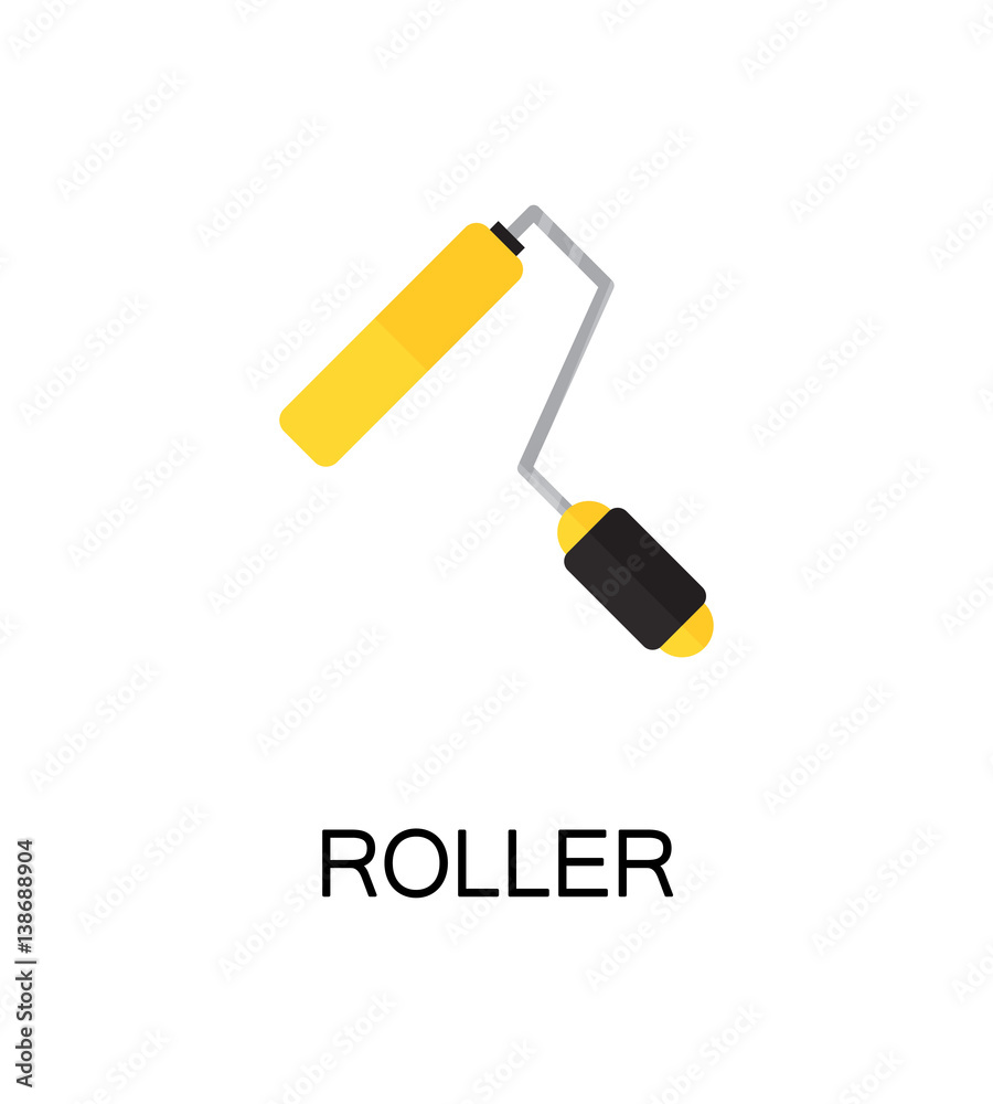 Roller flat icon. Roller flat icon.