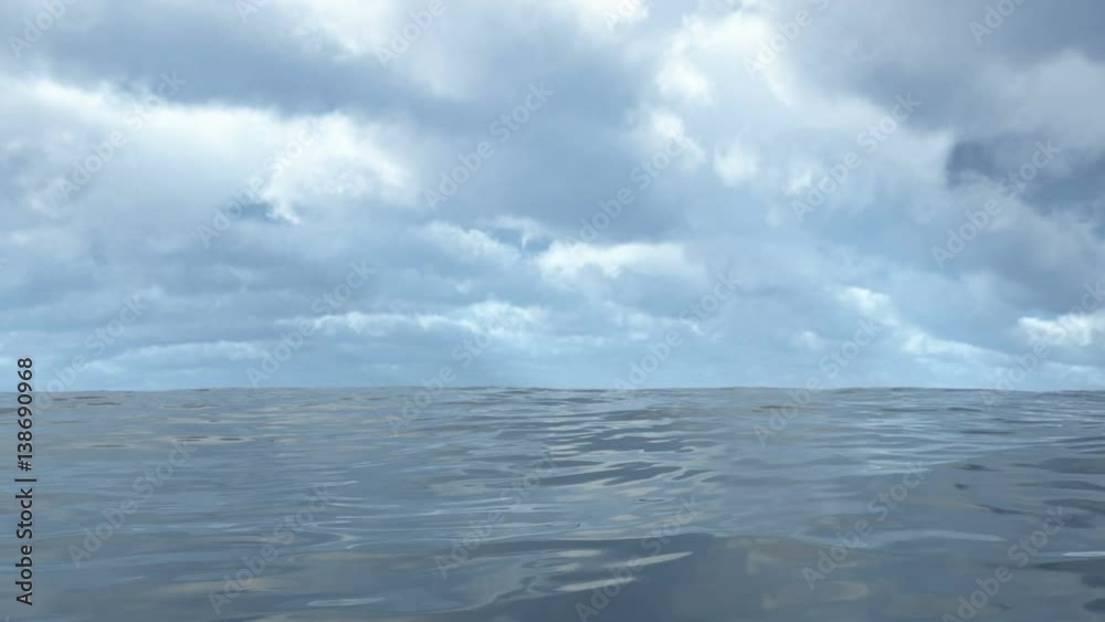 Animated flowing transparent ocean water loop able. 3D rendering 4K Animated flowing transparent ocean water loop able. 3D rendering 4K